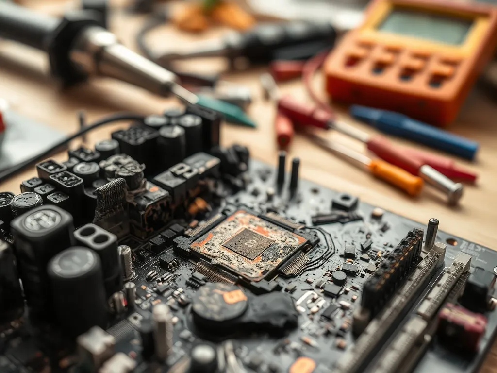 Spalona płyta główna – jak rozpoznać?